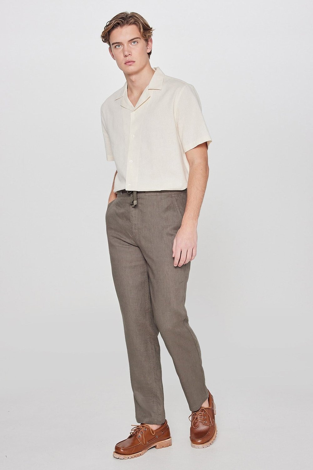 Lee Regular Fit Normal Bel Keten Erkek Pantolon L2610018 801 KOYU HAKİ