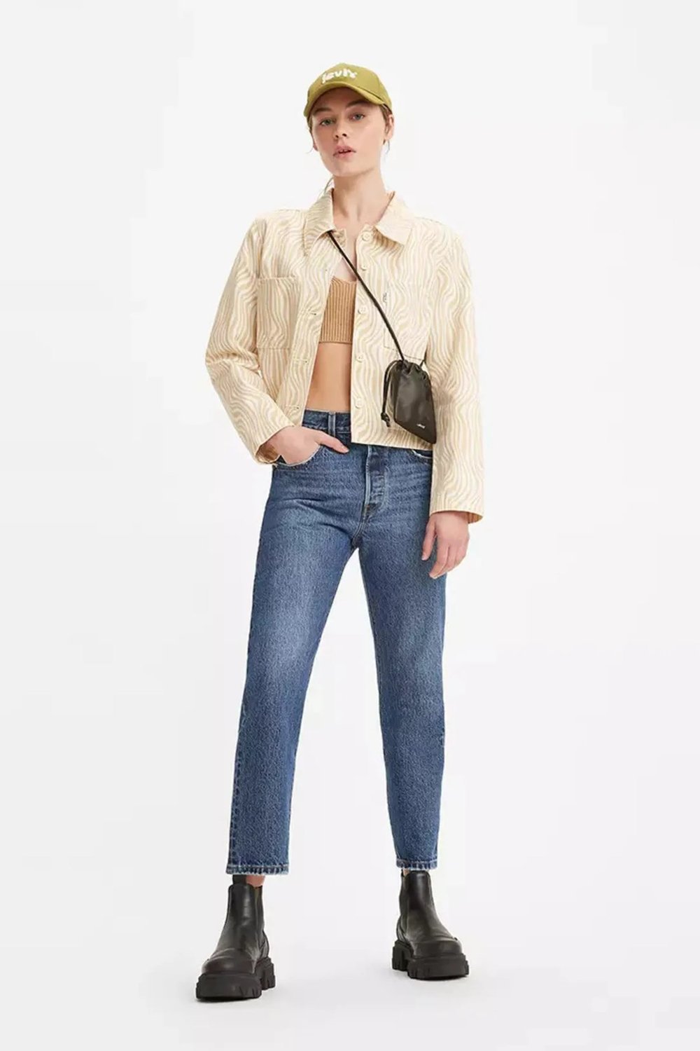 Levi's 501 Pamuklu Regular Fit Cropped Jeans Kadın Kot Pantolon A7739-0006 MAVİ