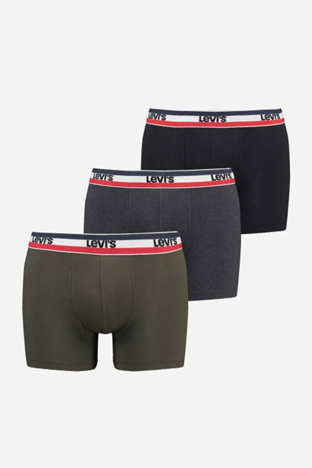 Levi's Pamuklu 3 Pack Erkek Boxer 37149-0814 SİYAH-HAKİ