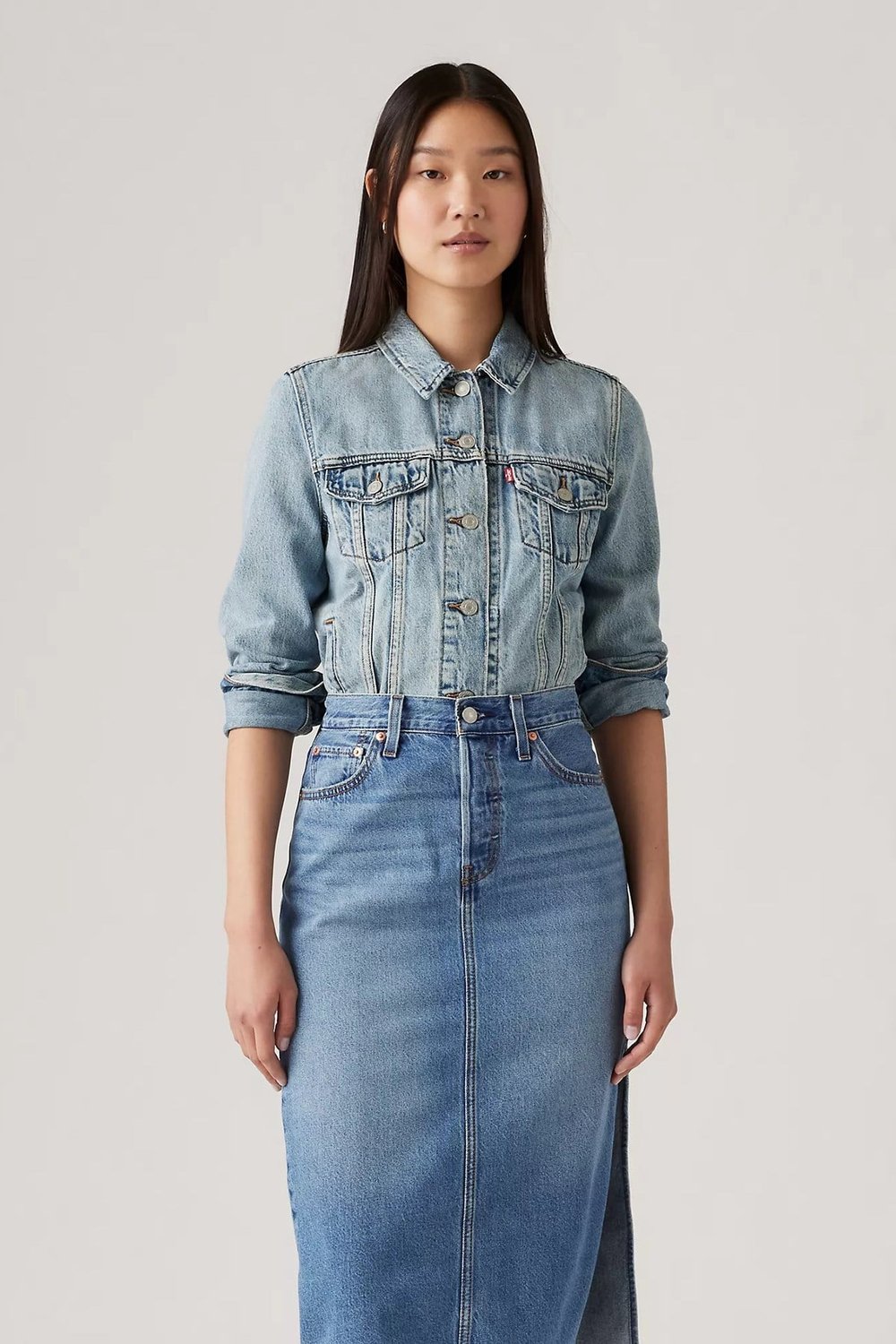 Levi's Pamuklu Regular Fit Çift Cepli Bayan Kot Ceket 29945-0100 AÇIK MAVİ