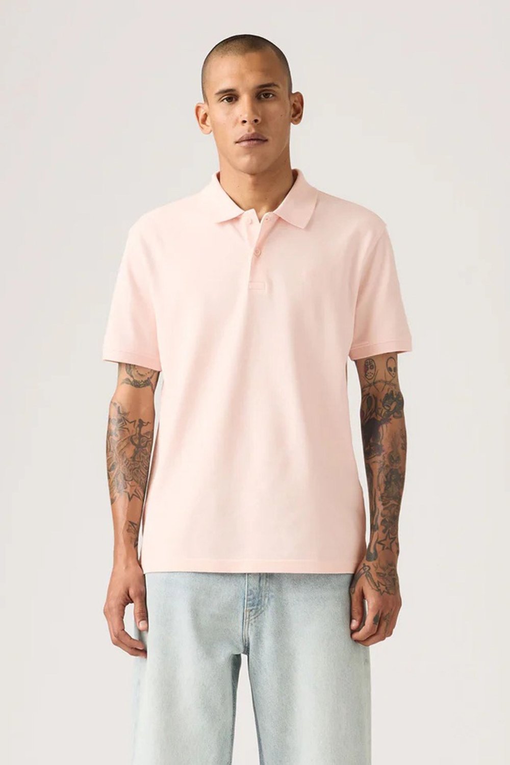 Levi's Pamuklu Regular Fit Düğmeli Erkek Polo Yaka T Shirt 005FM-0010 PEMBE