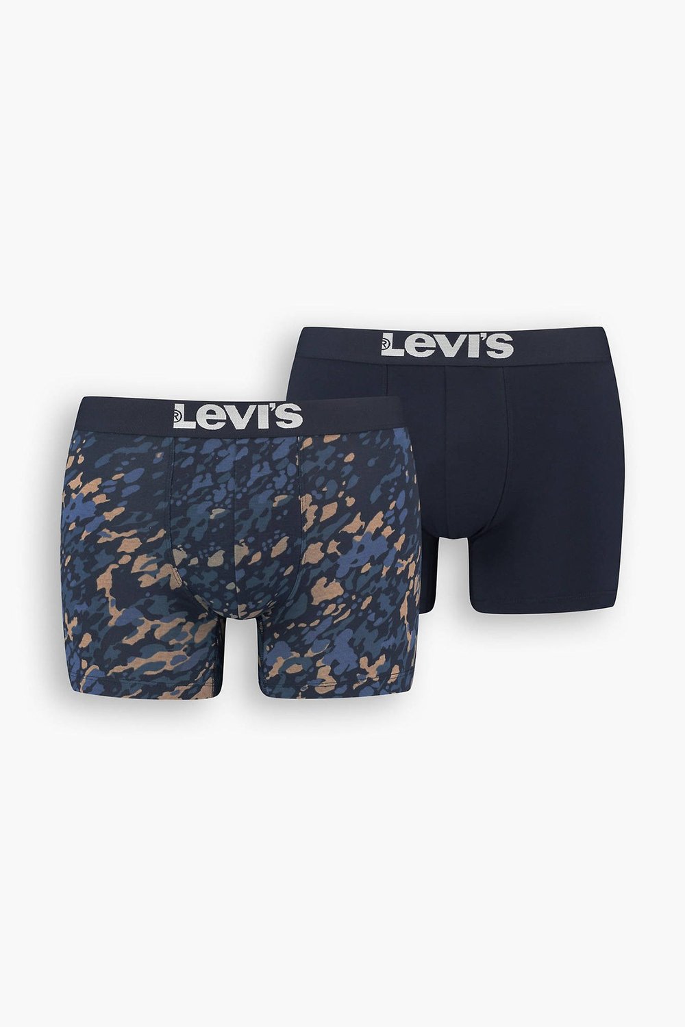 Levi's Soft Pamuklu Streç 2 Pack Erkek Boxer 37149-0763 LACİVERT-KAMUFLAJ