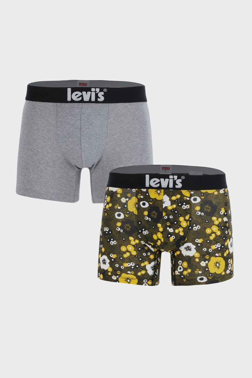 Levi's Soft Pamuklu Streç 2 Pack Erkek Boxer 37149-0783 GRİ-YEŞİL