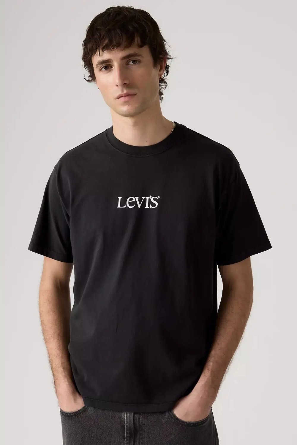 Logolu Pamuklu Bisiklet Yaka Erkek T Shirt A9440-0023 SİYAH