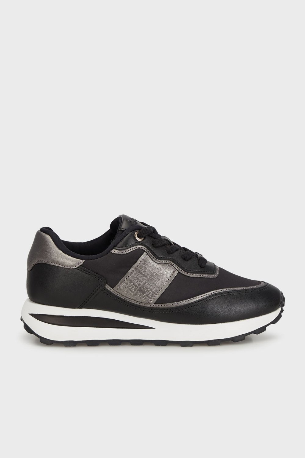 Logolu Sneaker Kadın Ayakkabı NAVI 5FX SİYAH