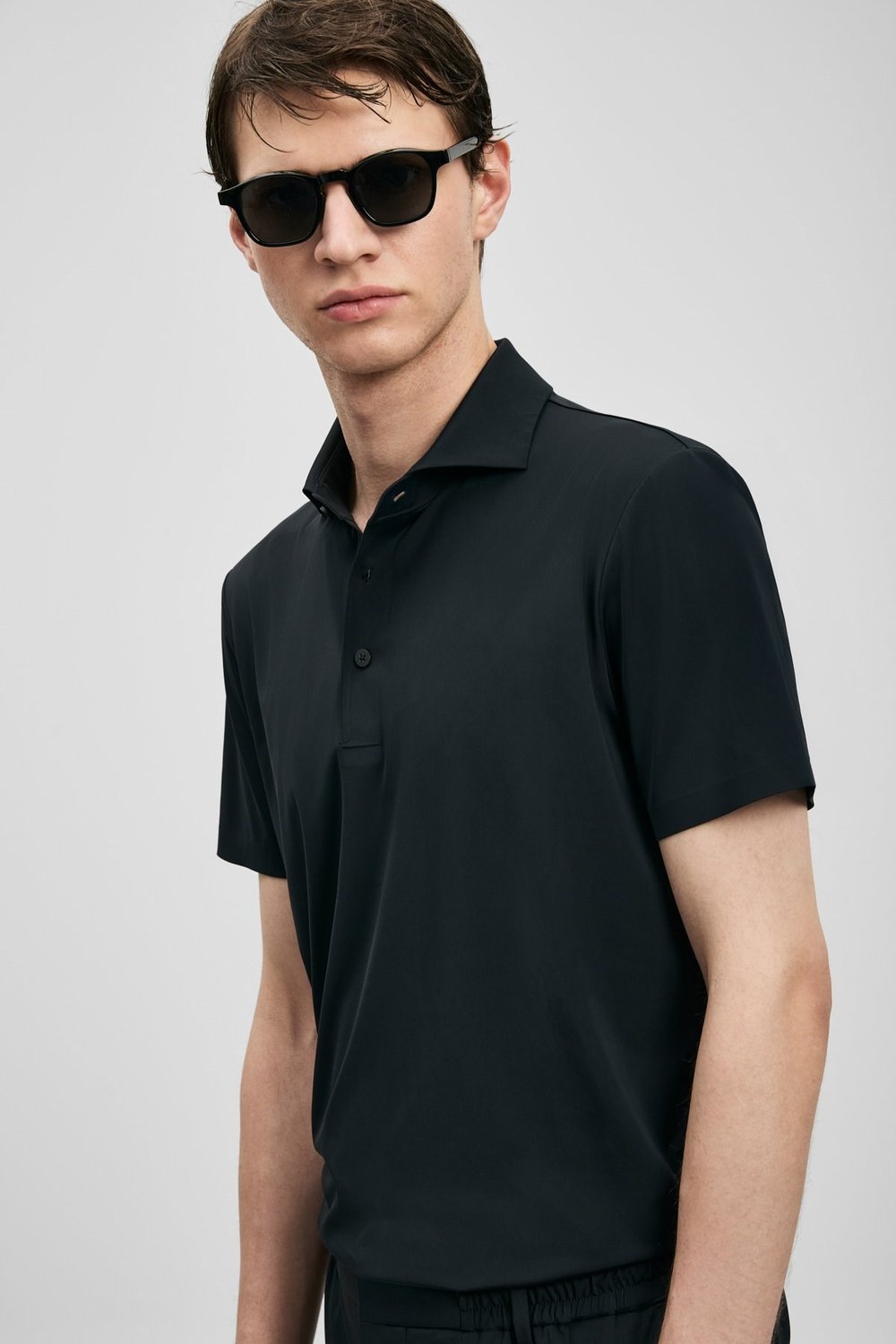Lufian Comfort Fit Düğmeli Erkek Polo Yaka T Shirt 111040240 SİYAH