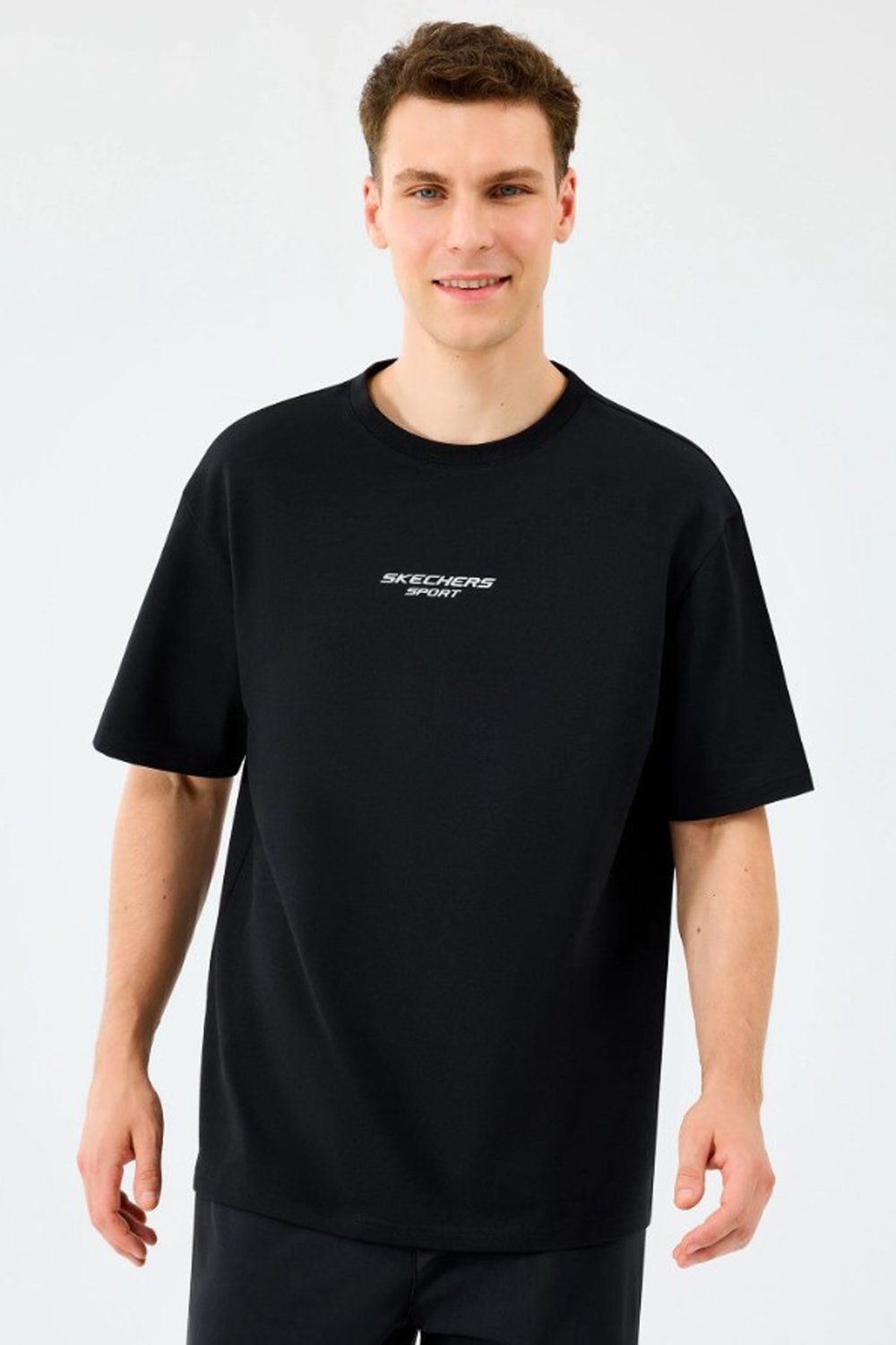 M Graphic Tee Reflect Logolu Oversize Pamuklu Bisiklet Yaka Erkek T Shirt S2310943817 SİYAH