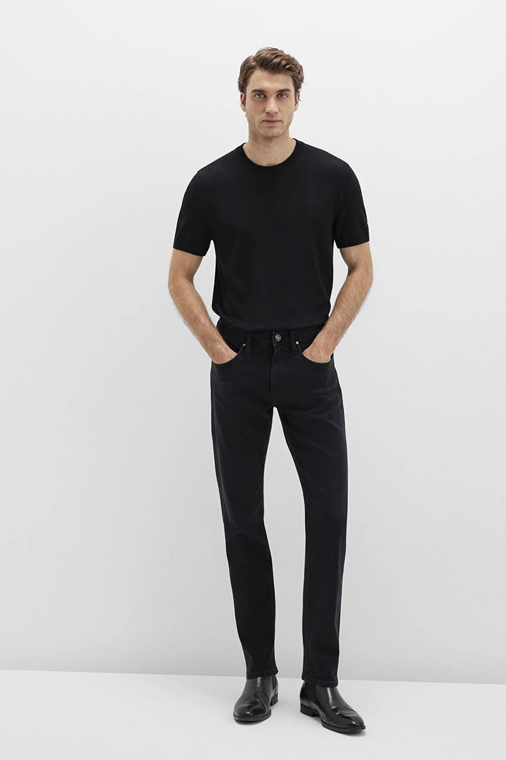 Marcus Pamuklu Slim Straight Fit Normal Bel Jeans Erkek Kot Pantolon 0035190822 SİYAH