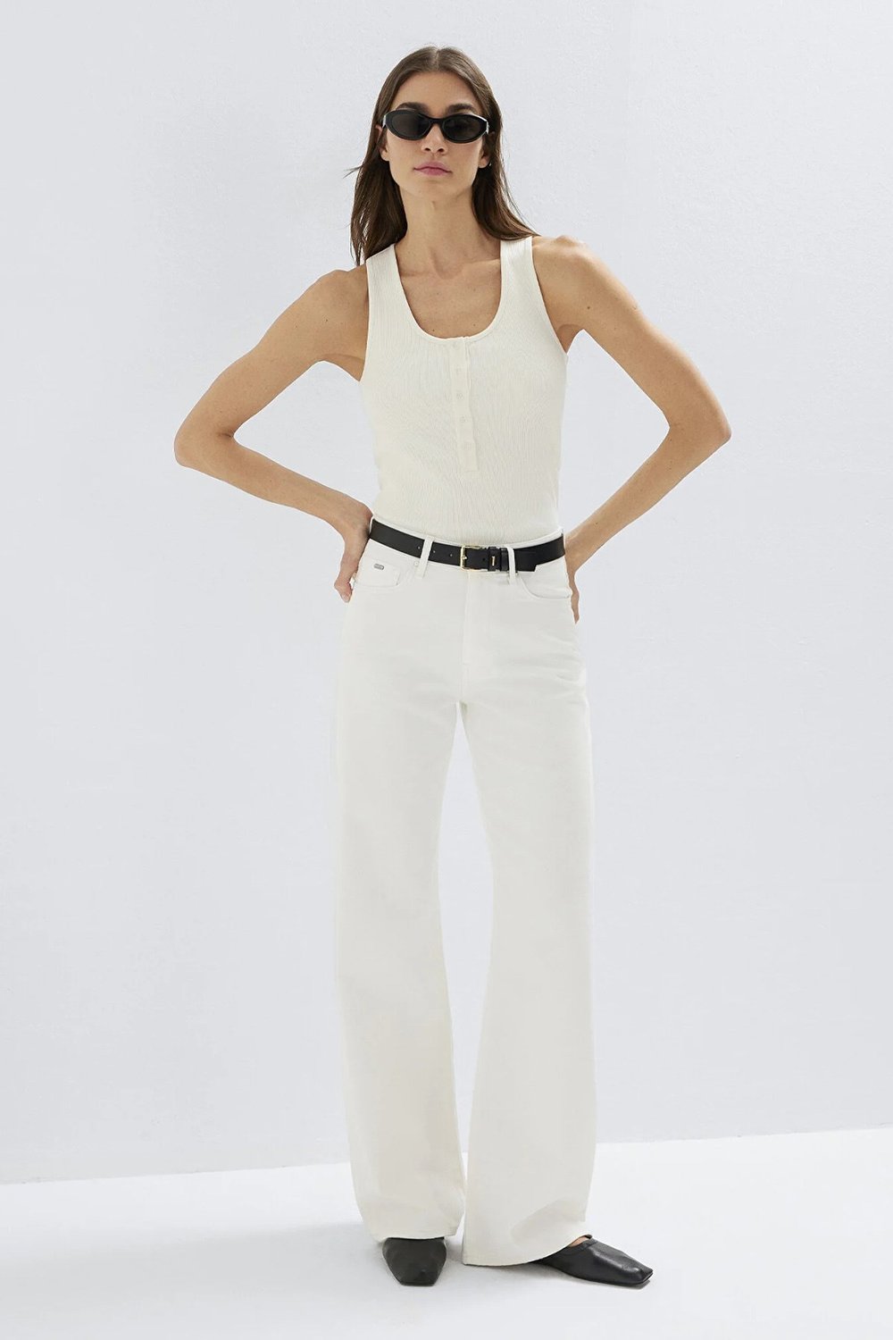 Mavi Malibu Wide Leg Yüksek Bel Geniş Paça Jeans Kadın Kot Pantolon 1010152-A3059 EKRU
