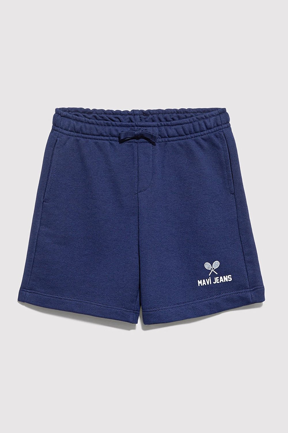 Mavi Pamuklu Logolu Normal Bel Erkek Çocuk Short 6410015-70491 SAKS