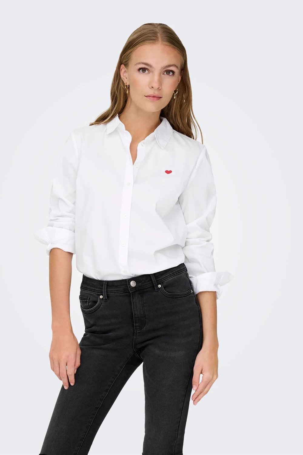 mio Pamuklu Regular Fit Klasik Yaka Uzun Kollu Kadın Gömlek 15368291 BEYAZ