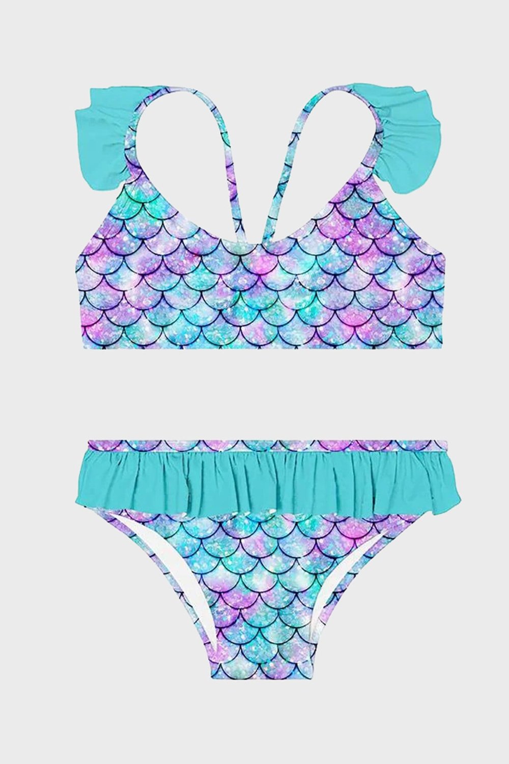 Miranda Junior Kolay Kuruyan Uv Korumalı Fırfırlı Kız Çocuk Bikini SB2611000104 TURKUAZ