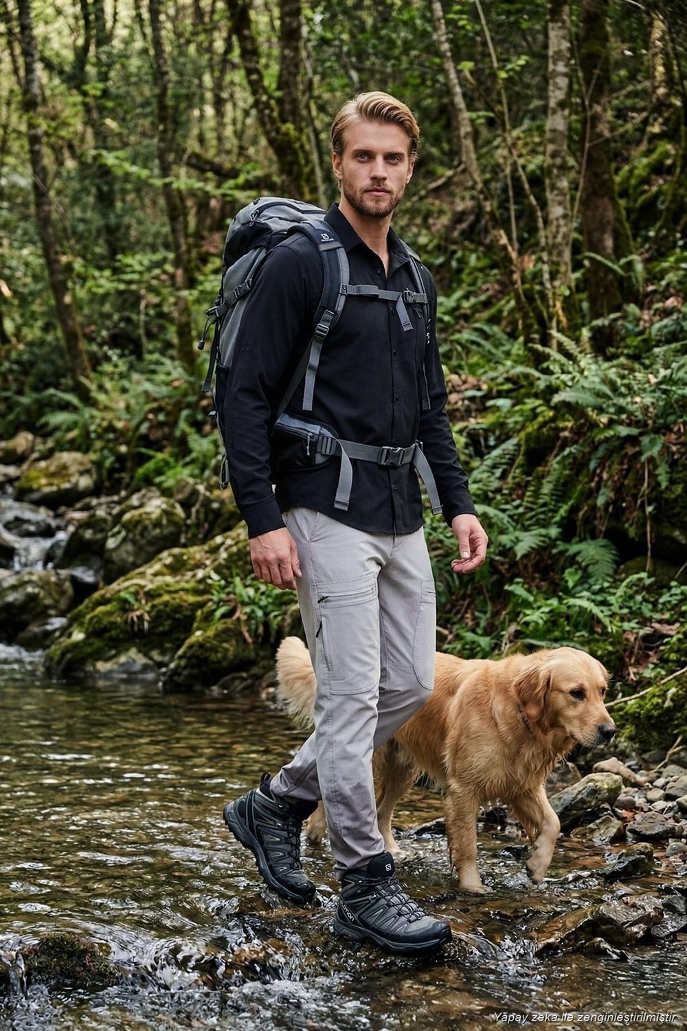 Normal Kalıp Kargo Cepli Lastikli Bel Trekking ve Kurye Erkek Pantolon 693710 GRİ