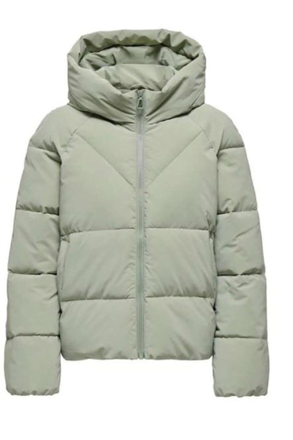 Onlece Kapüşonlu Şişme Kadın Mont 15318451 AÇIK YEŞİL