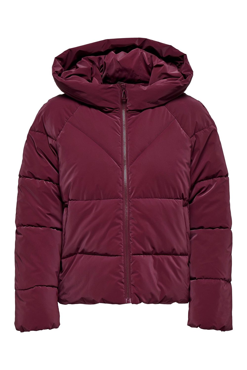 Onlece Kapüşonlu Şişme Kadın Mont 15318451 VİŞNE