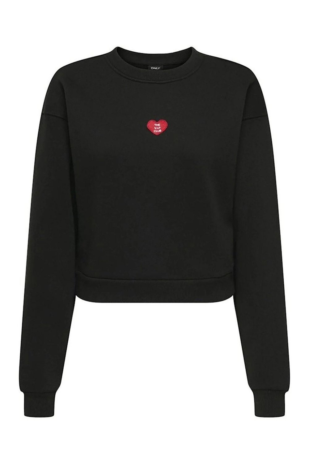 Onlevisa Pamuklu Regular Fit Bisiklet Yaka Kadın Sweat 15358296 SİYAH