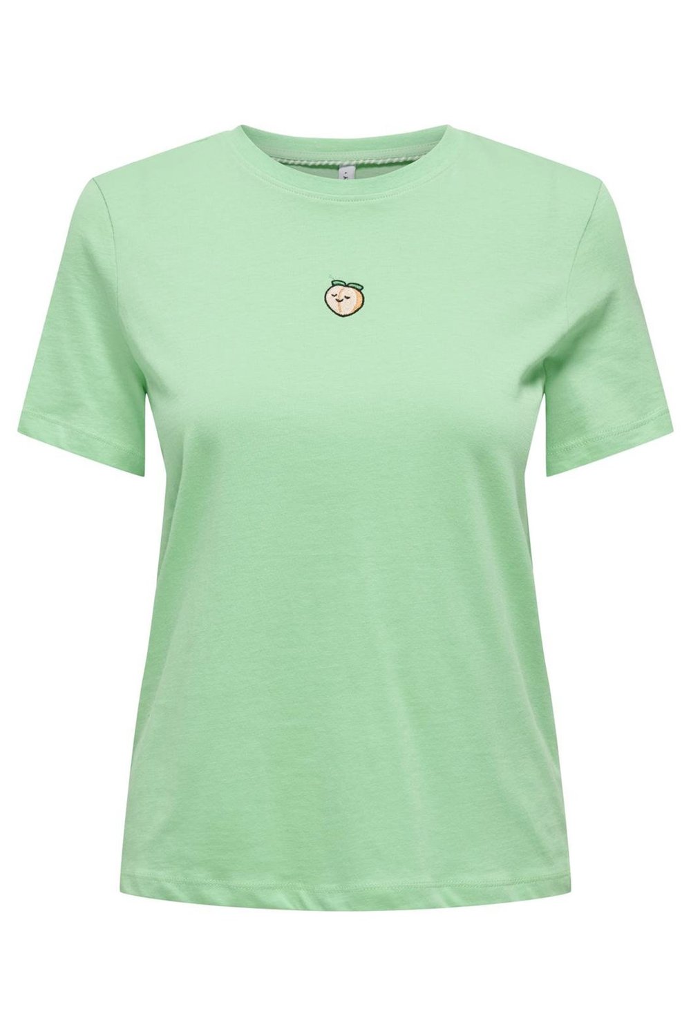 Onlfoodie Pamuklu Regular Fit Bisiklet Yaka Kadın T Shirt 15316728 YEŞİL