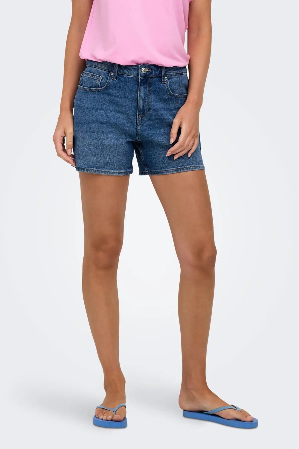 Onlphine Pamuklu Regular Fit Kot Kadın Short 15372986 MAVİ