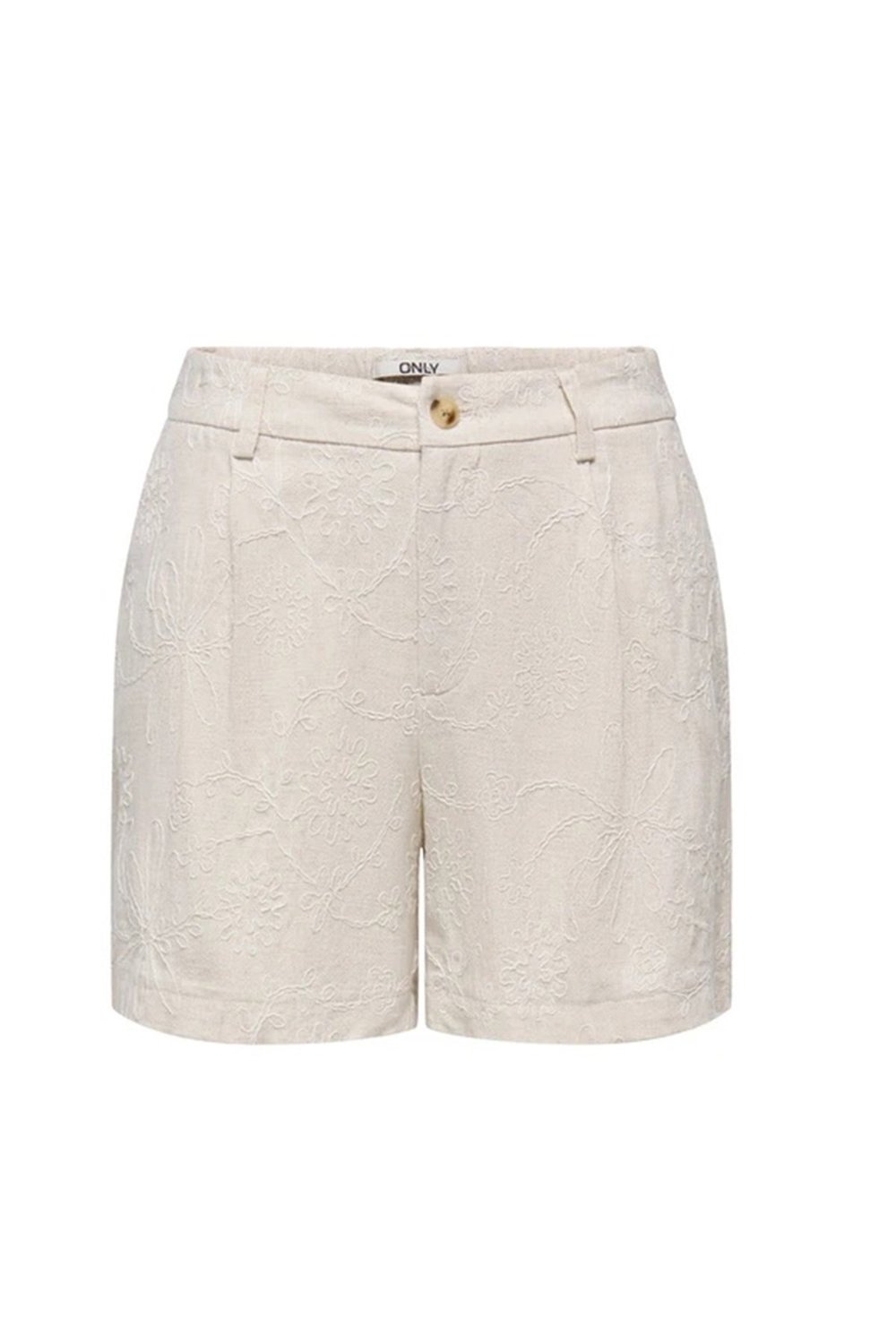 Onlsiesta Regular Fit Yüksek Bel İşlemeli Kadın Short 15374119 TAŞ
