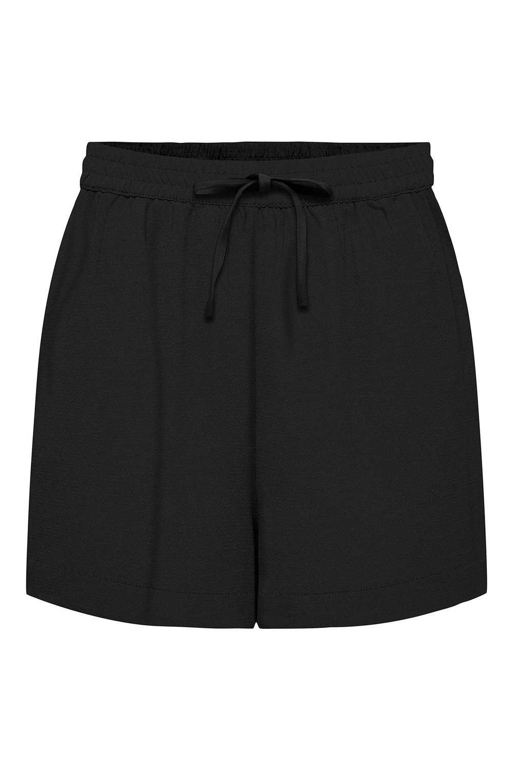 Only Onljakiri Keten Karışımlı Comfort Fit Belden Bağlamalı Kadın Short 15346498 SİYAH
