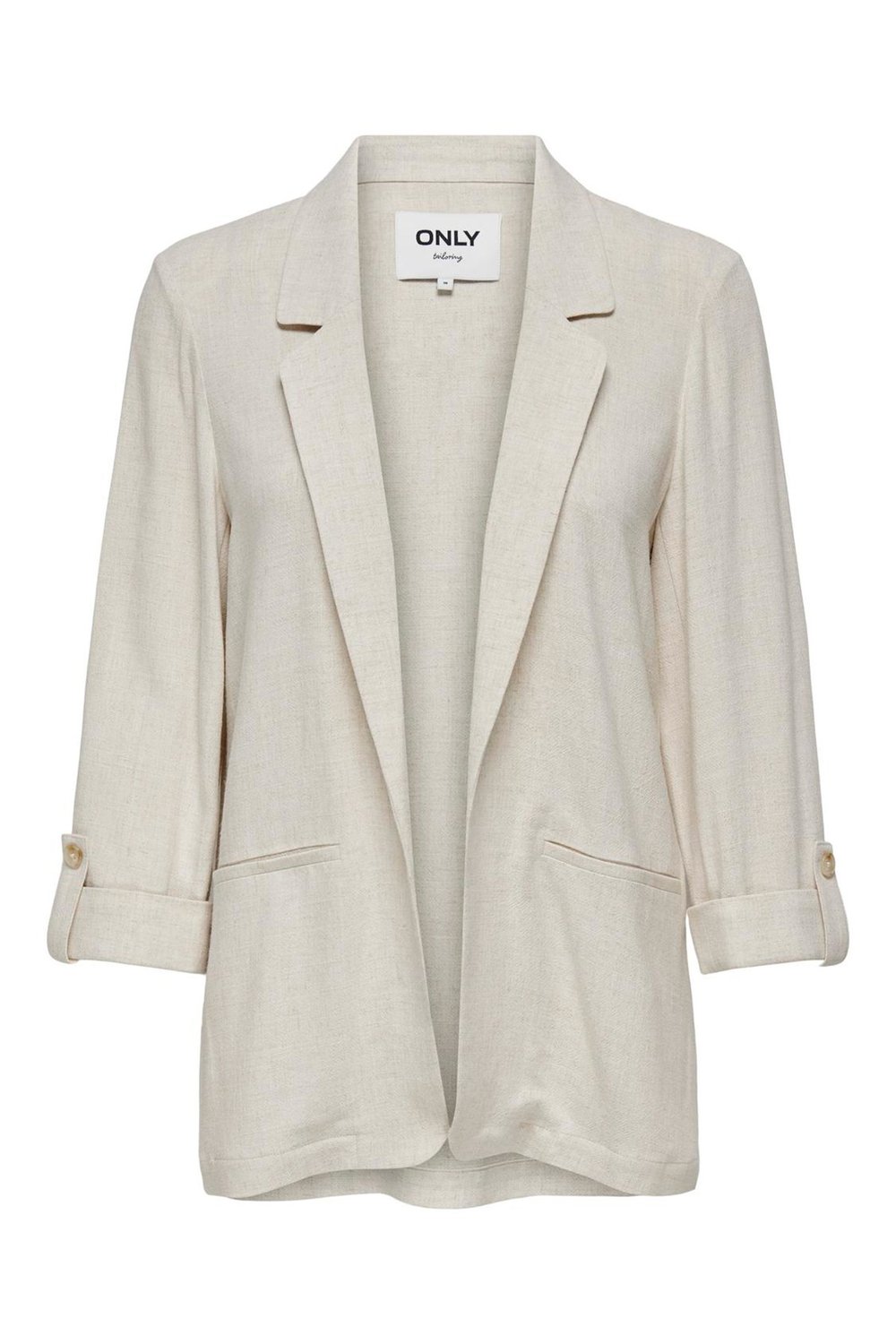 Only Onlsiesta Keten Karışımlı Loose Fit Blazer Kadın Ceket 15322274 AÇIK BEJ