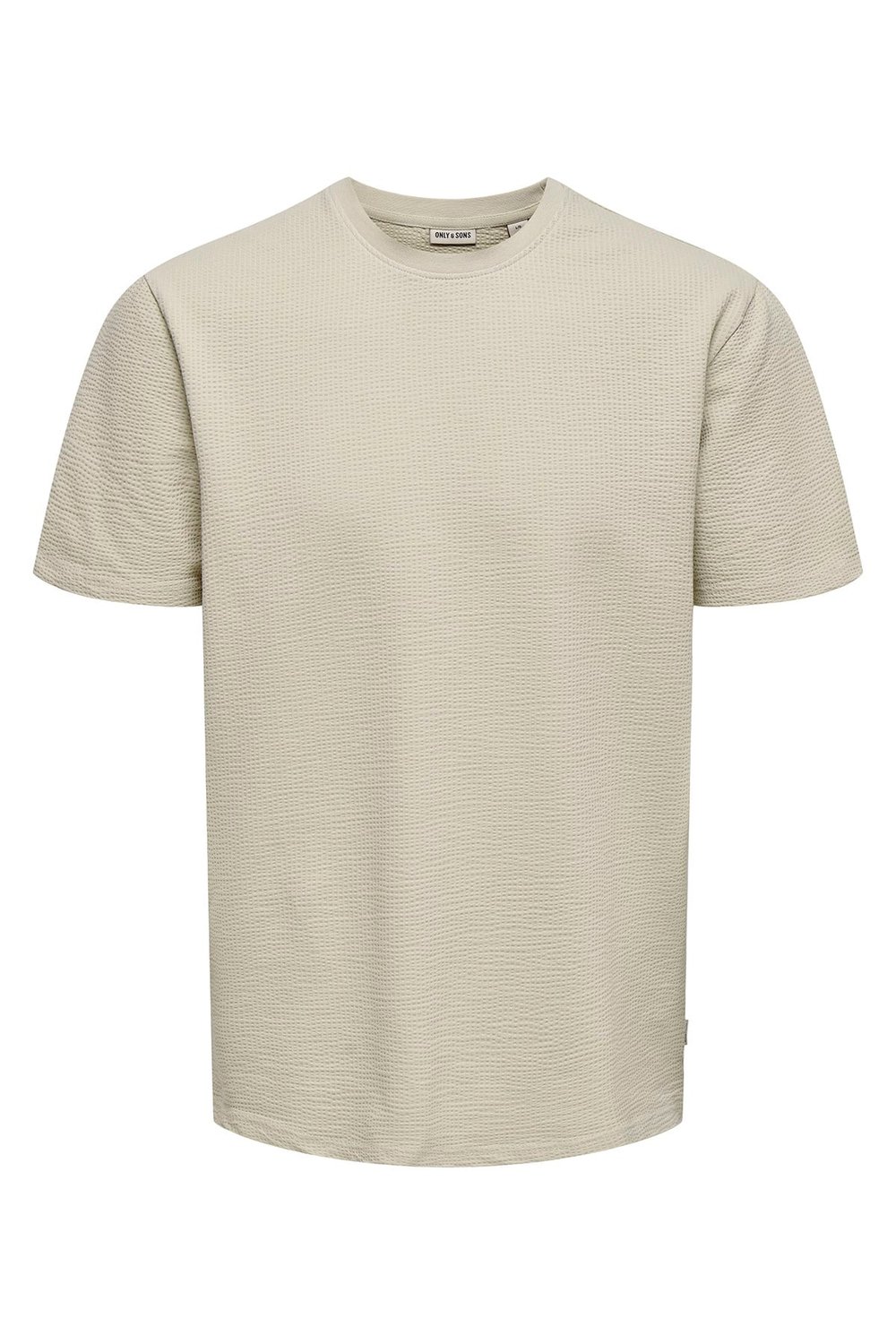Only & Sons Onskian Pamuklu Regular Fit Bisiklet Yaka Erkek T Shirt 22028692 BEJ