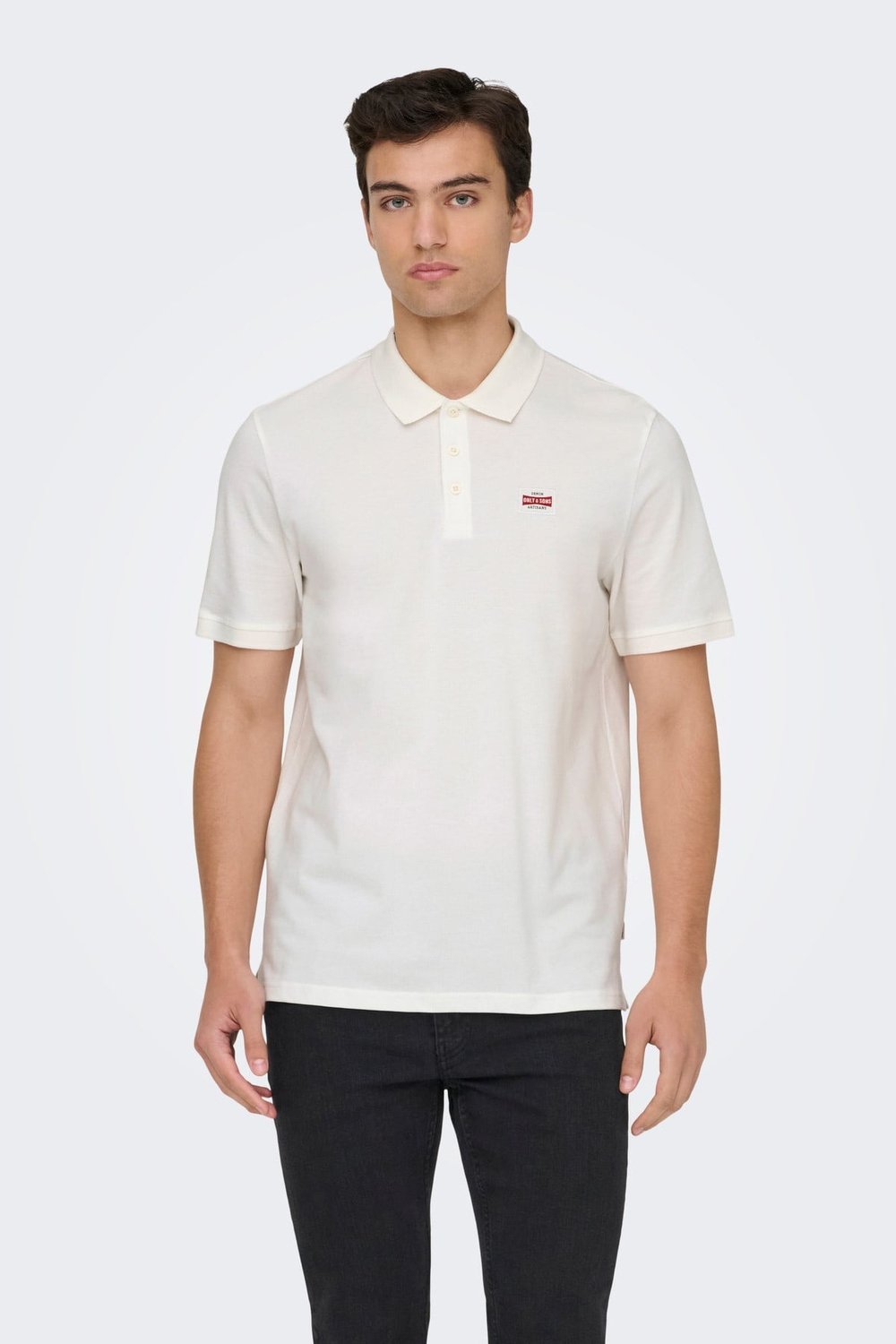 Onsdawson Pamuklu Regular Fit Düğmeli Erkek Polo Yaka T Shirt 22036883 KREM