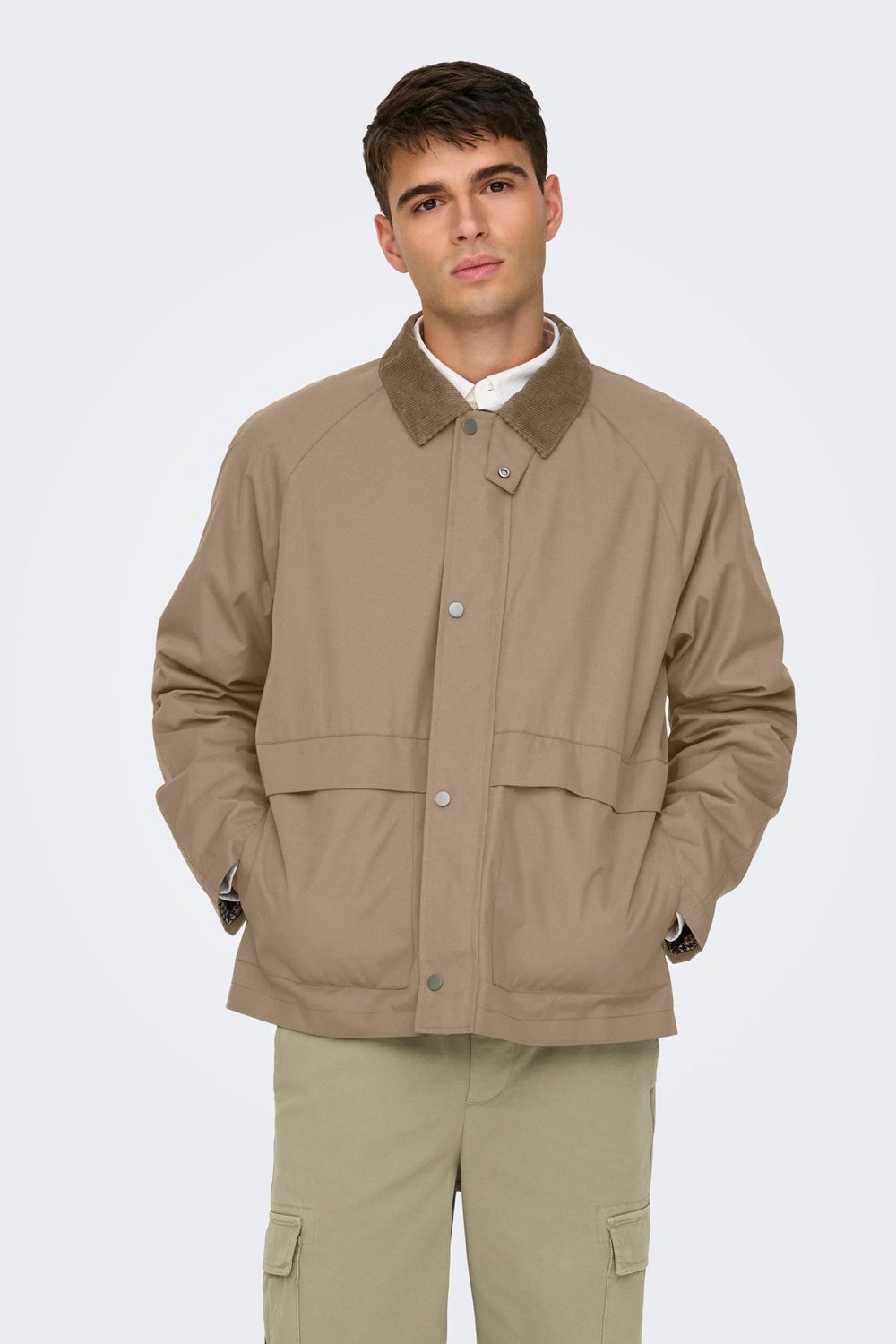 Onskosmo Regular Fit Ceket Yaka Erkek Mont 22031626 BEJ