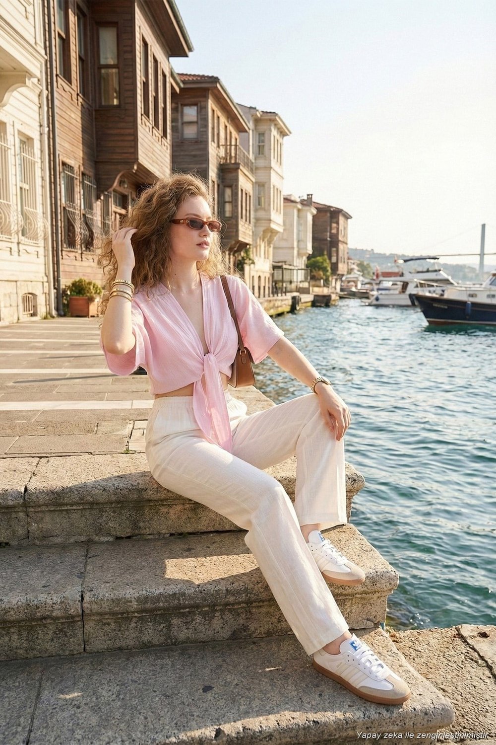 Pamuklu Comfort Fit Bağlamalı Yarasa Kol Kadın Bolero 5866354 PEMBE
