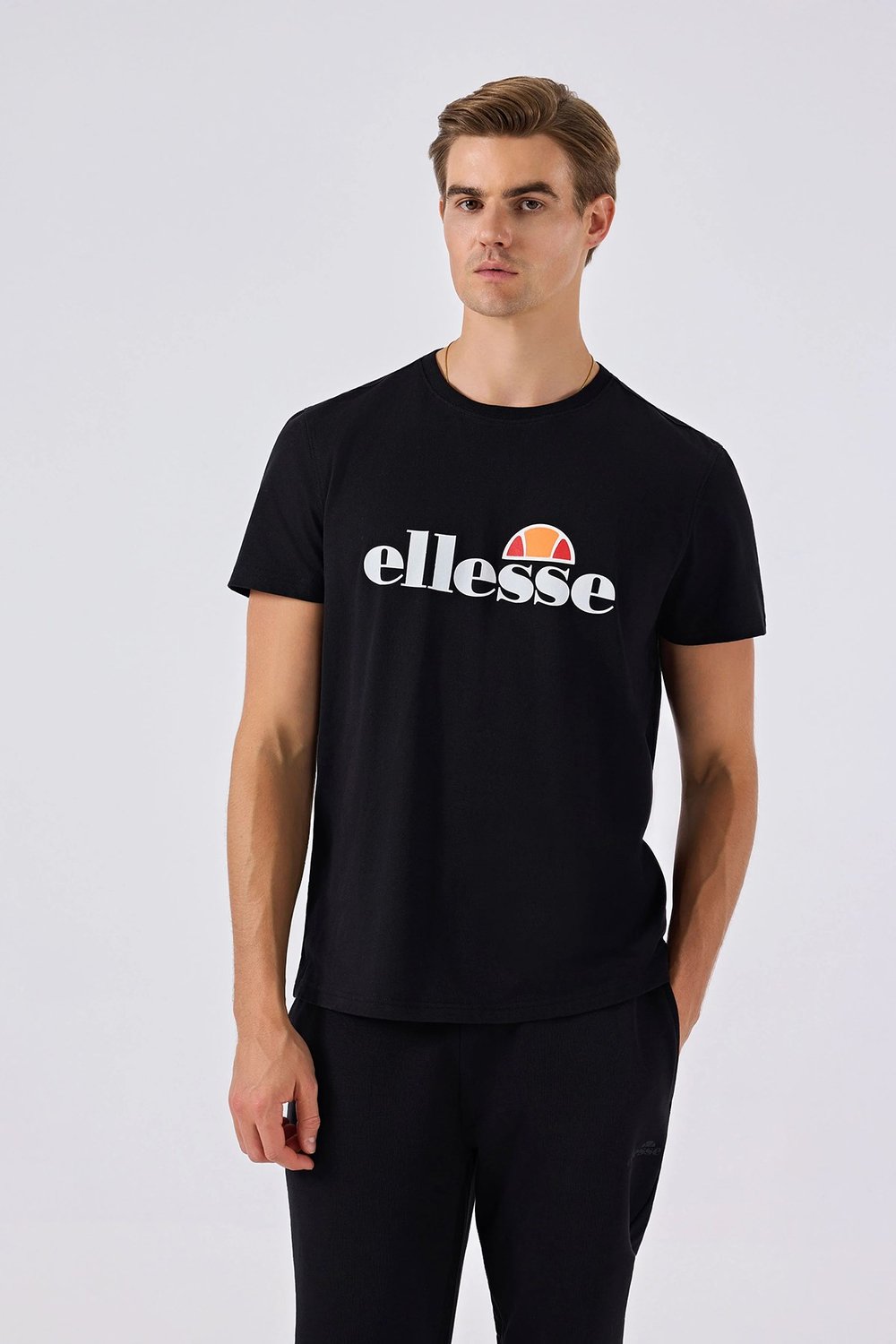 Pamuklu Logo Baskılı Regular Fit Bisiklet Yaka Erkek T Shirt 6SM5070-BK SİYAH
