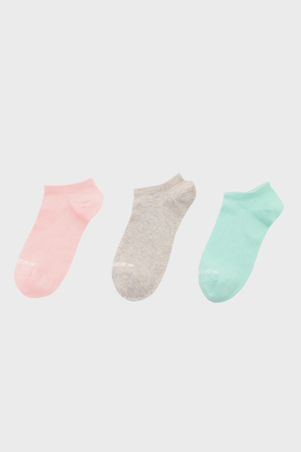 Pamuklu Logolu 3 Pack Unisex Çorap S2520315-3706 Yeşil-Pembe-Krem