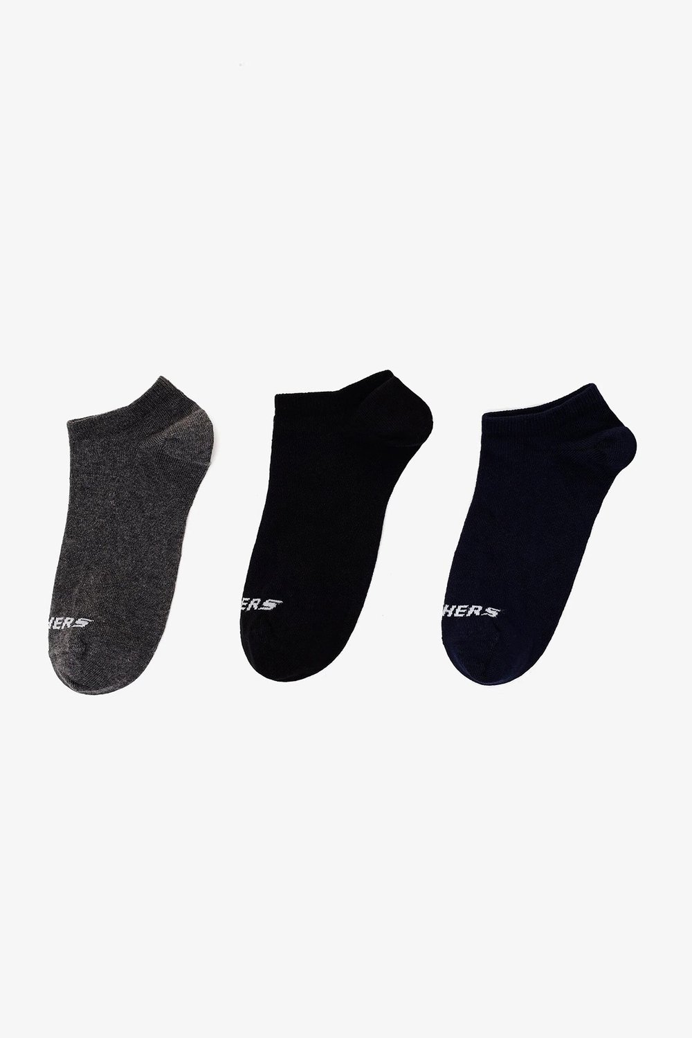 Pamuklu Logolu 3 Pack Unisex Çorap S25203153 700 Siyah-Lacivert-Gri