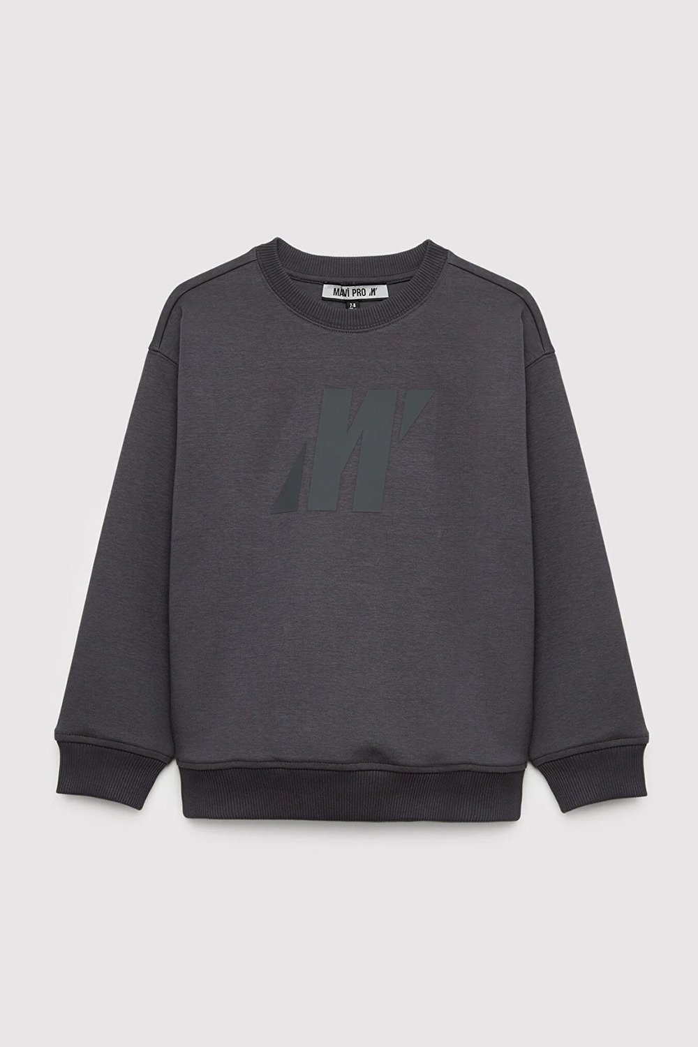 Pamuklu Loose Fit Bisiklet Yaka Erkek Çocuk Sweat 6S10201-70763 KOYU GRİ