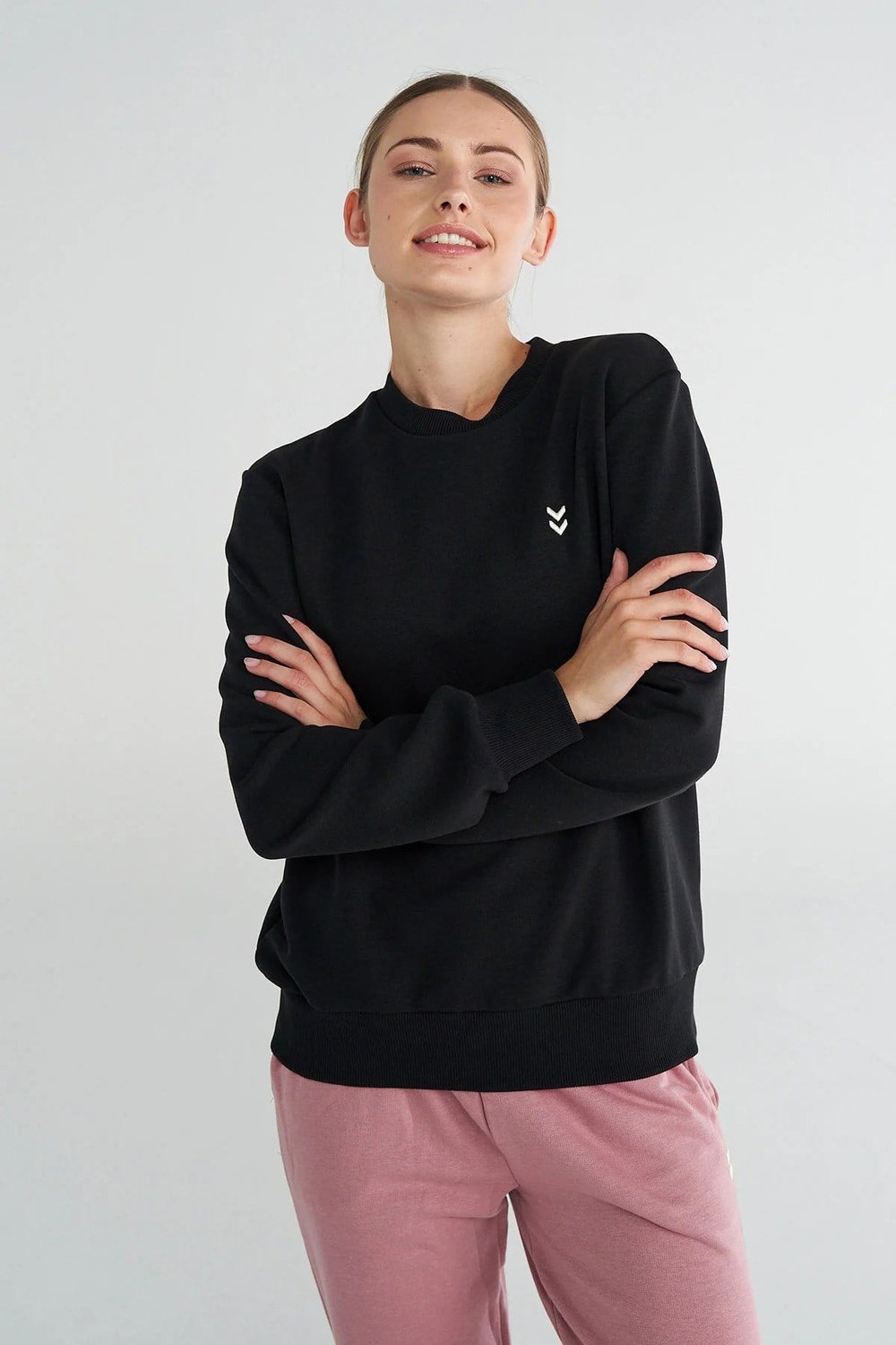 Pamuklu Regular Fit Bisiklet Yaka Kadın Sweat 922440-2001 SİYAH