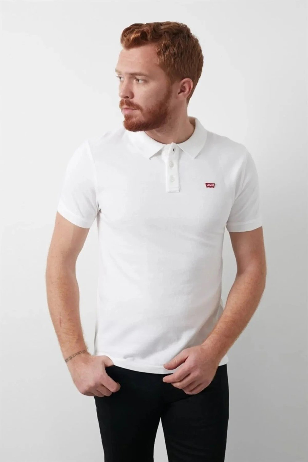 Pamuklu Regular Fit Erkek Polo Yaka T Shirt A0229-0006 BEYAZ