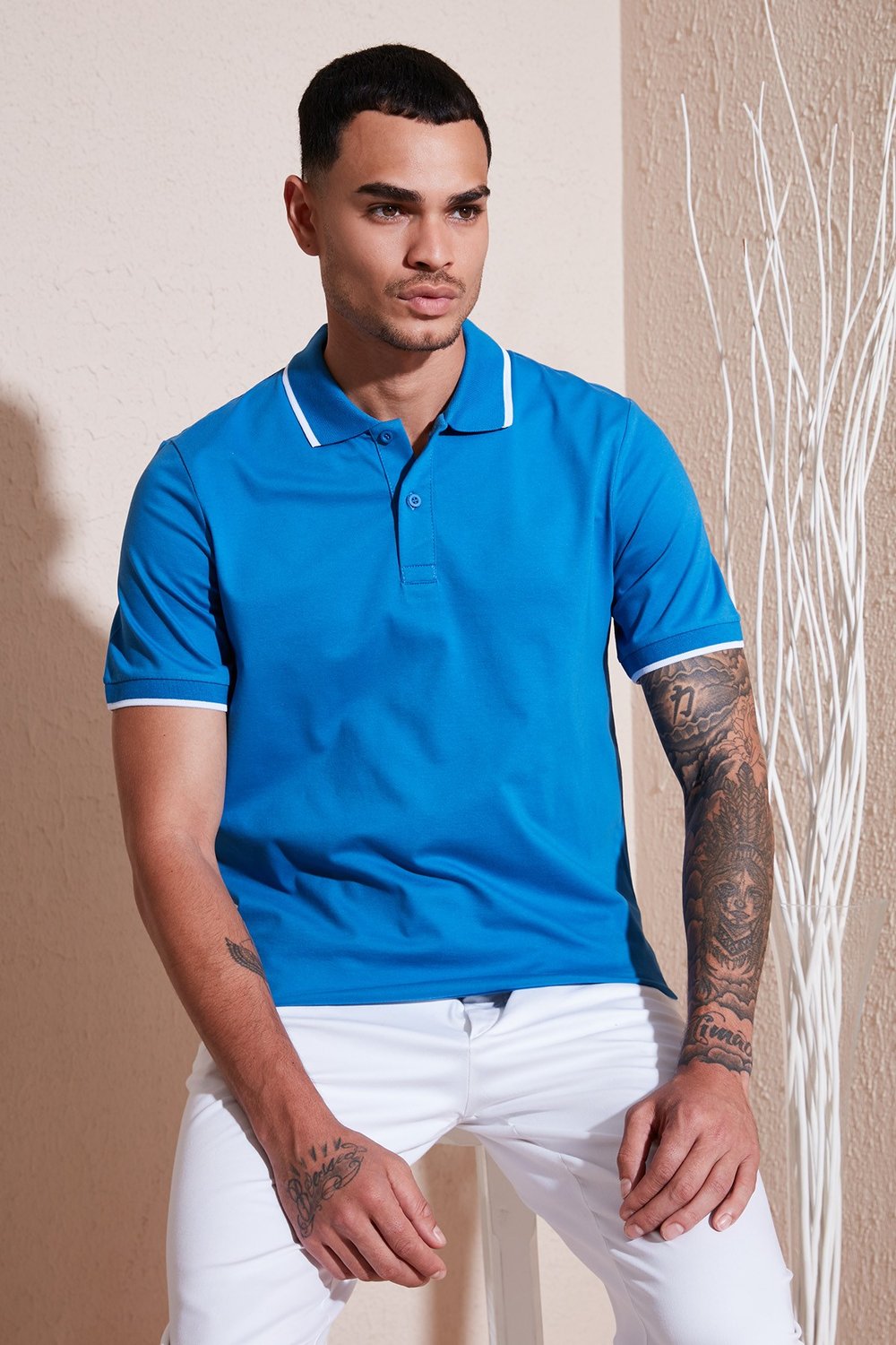 Pamuklu Regular Fit Erkek Polo Yaka T Shirt 5902063 MAVİ