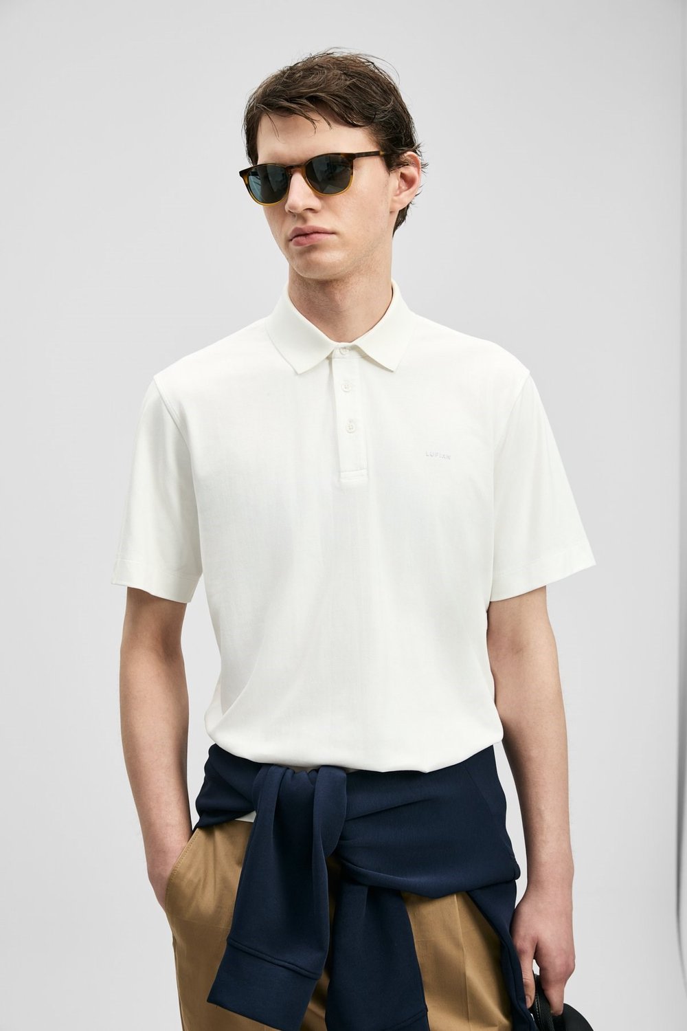 Pamuklu Slim Fit Düğmeli Erkek Polo Yaka T Shirt 111040234 BEYAZ