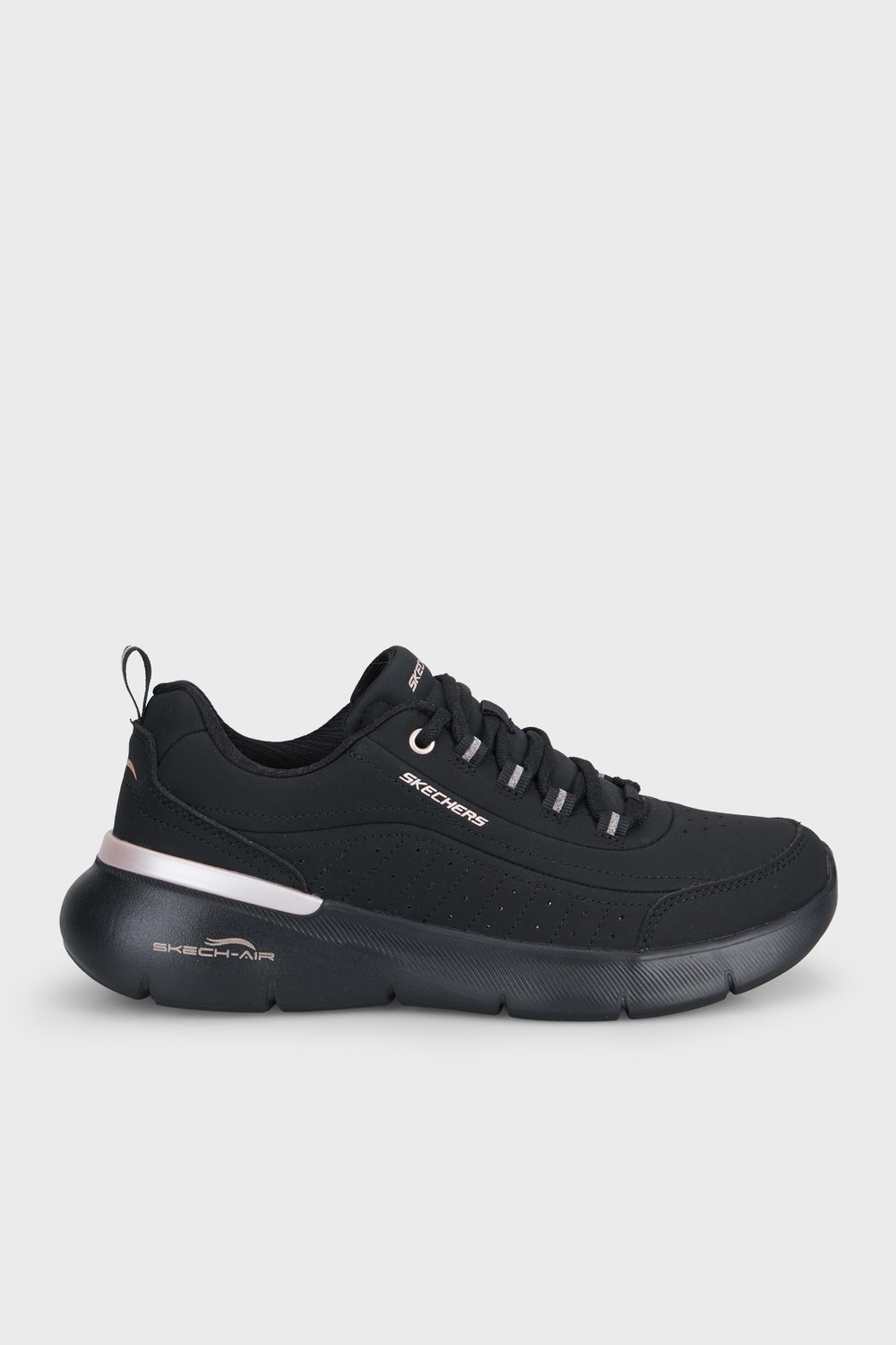 Skech-Aır Dynamıght 2.0 Logolu Sneaker Kadın Ayakkabı 150373 BKRG Siyah-Pembe Altın