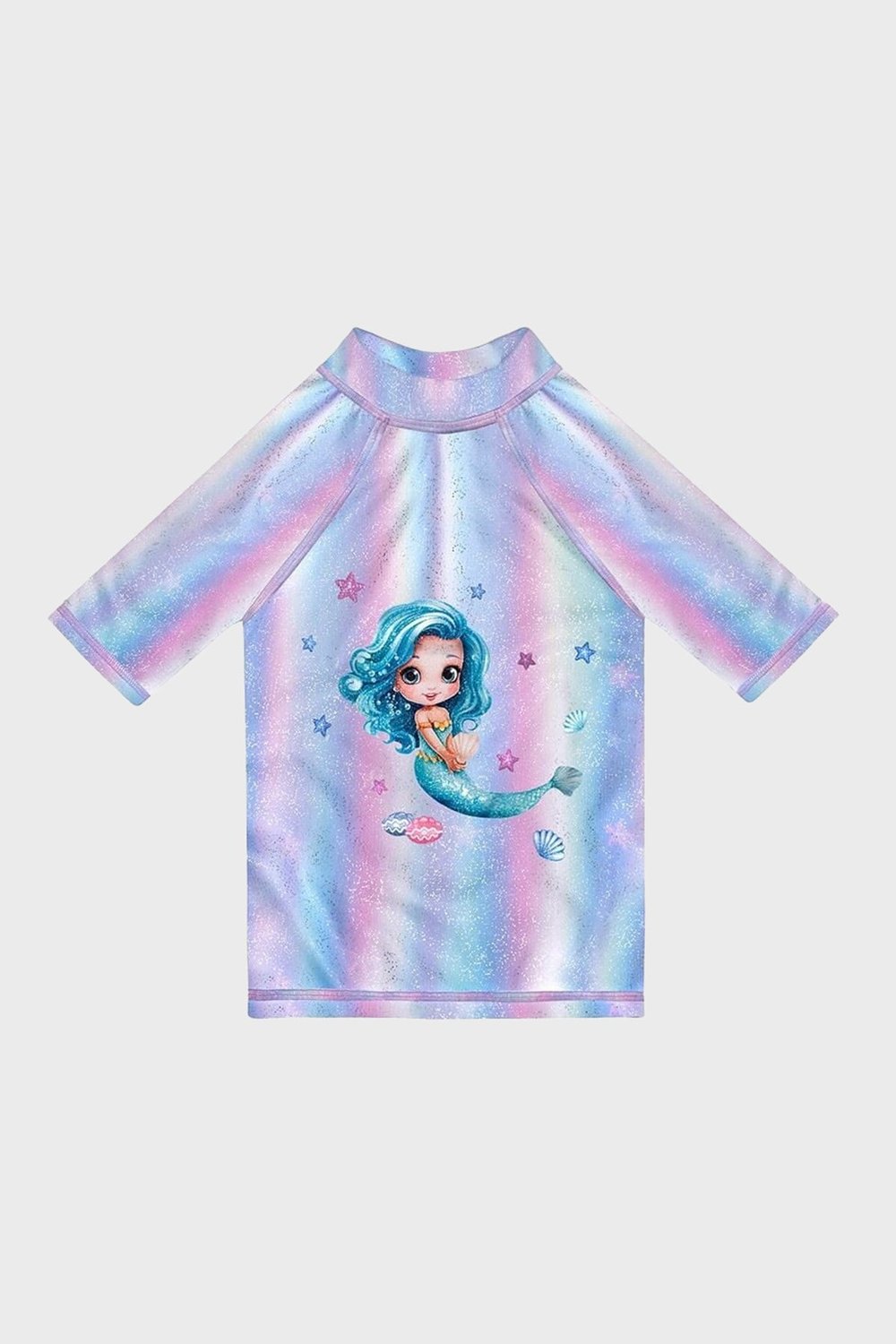 Slipstop Seastar Desenli Kolay Kuruyan Uv Korumalı Kız Çocuk T Shirt ST2515000005 LİLA