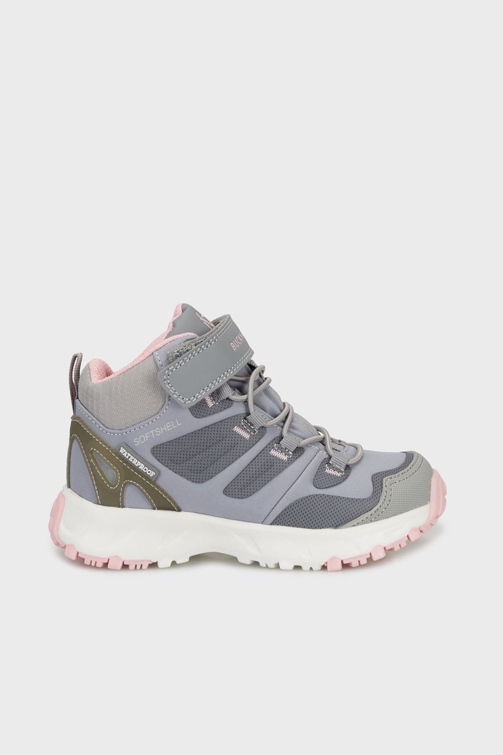 Su Geçirmez Bağcık Ve Cırt Cırtlı Unisex Çocuk Bot BUCK3005 GRİ-PEMBE