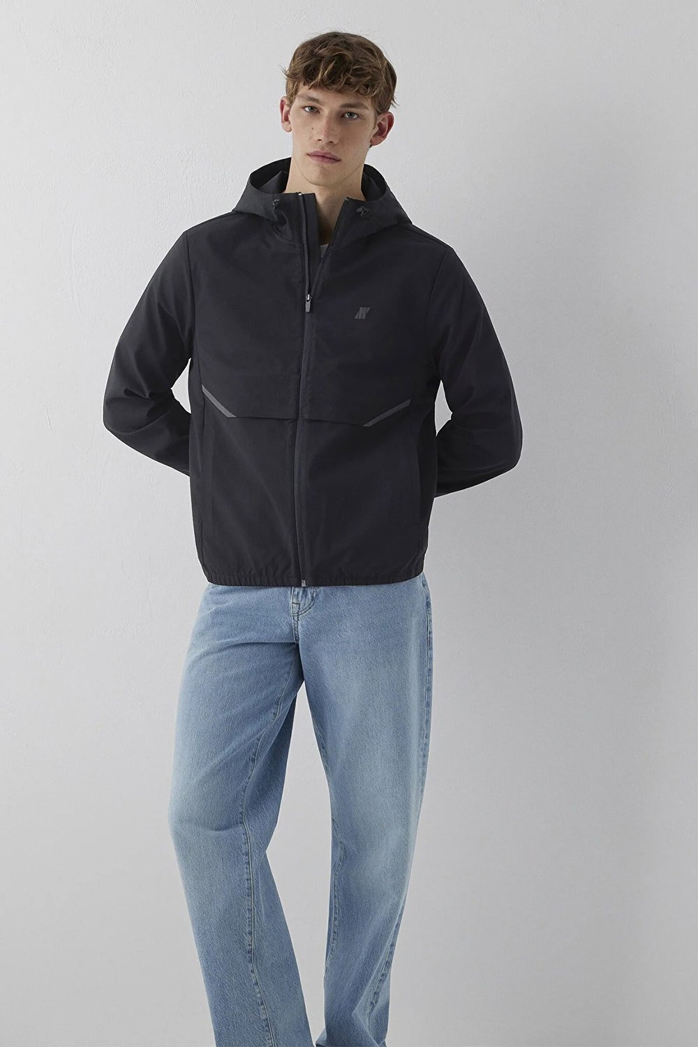 Su İtici Regular Fit Kapüşonlu Erkek Mont 0110894-71379 SİYAH