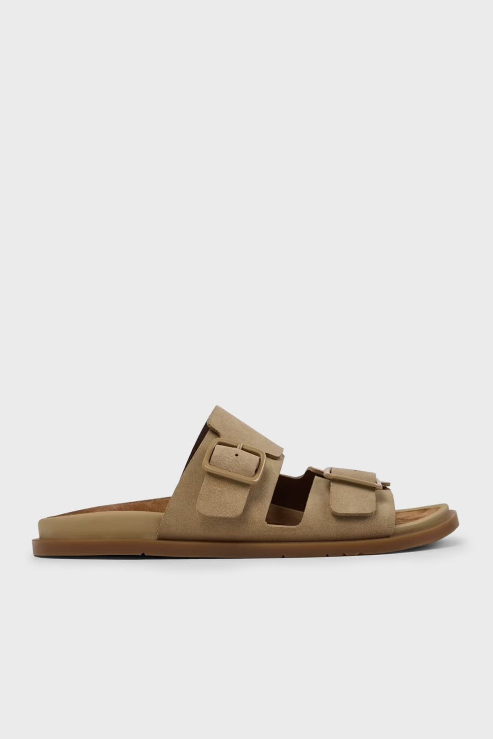 Süet Deri Erkek Sandalet K101091-003 Kahve