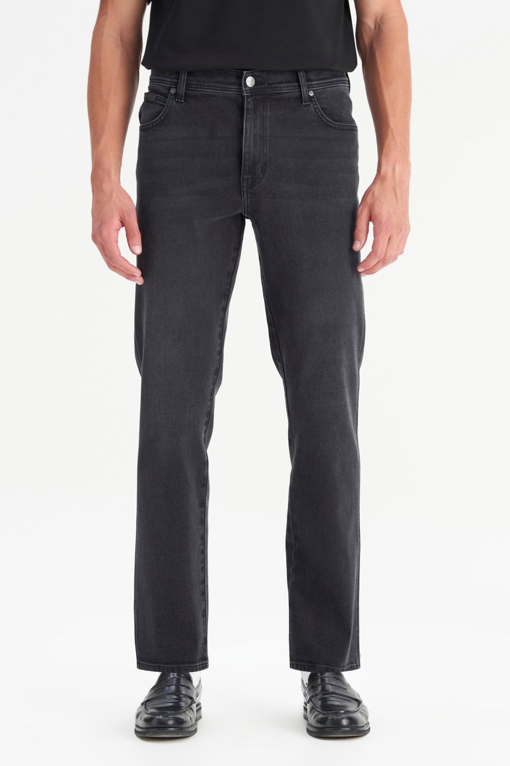 Texas Denim Pamuklu Straight Fit Normal Bel Düz Paça Pantolon Erkek Kot Pantolon MW1210001 2TI SİYAH