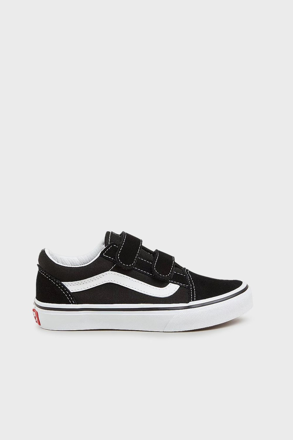 UY Old Skool V Cırt Cırtlı Deri Sneaker Unisex Çocuk Ayakkabı VN000VHE6BT1 SİYAH-BEYAZ