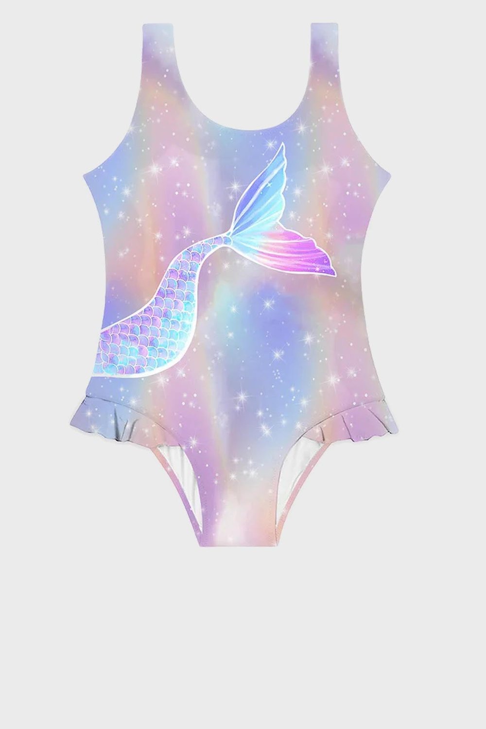 Venice 50+ UPF Uv Korumalı Fırfırlı Kız Çocuk Mayo SM2415000703 MAVİ-PEMBE
