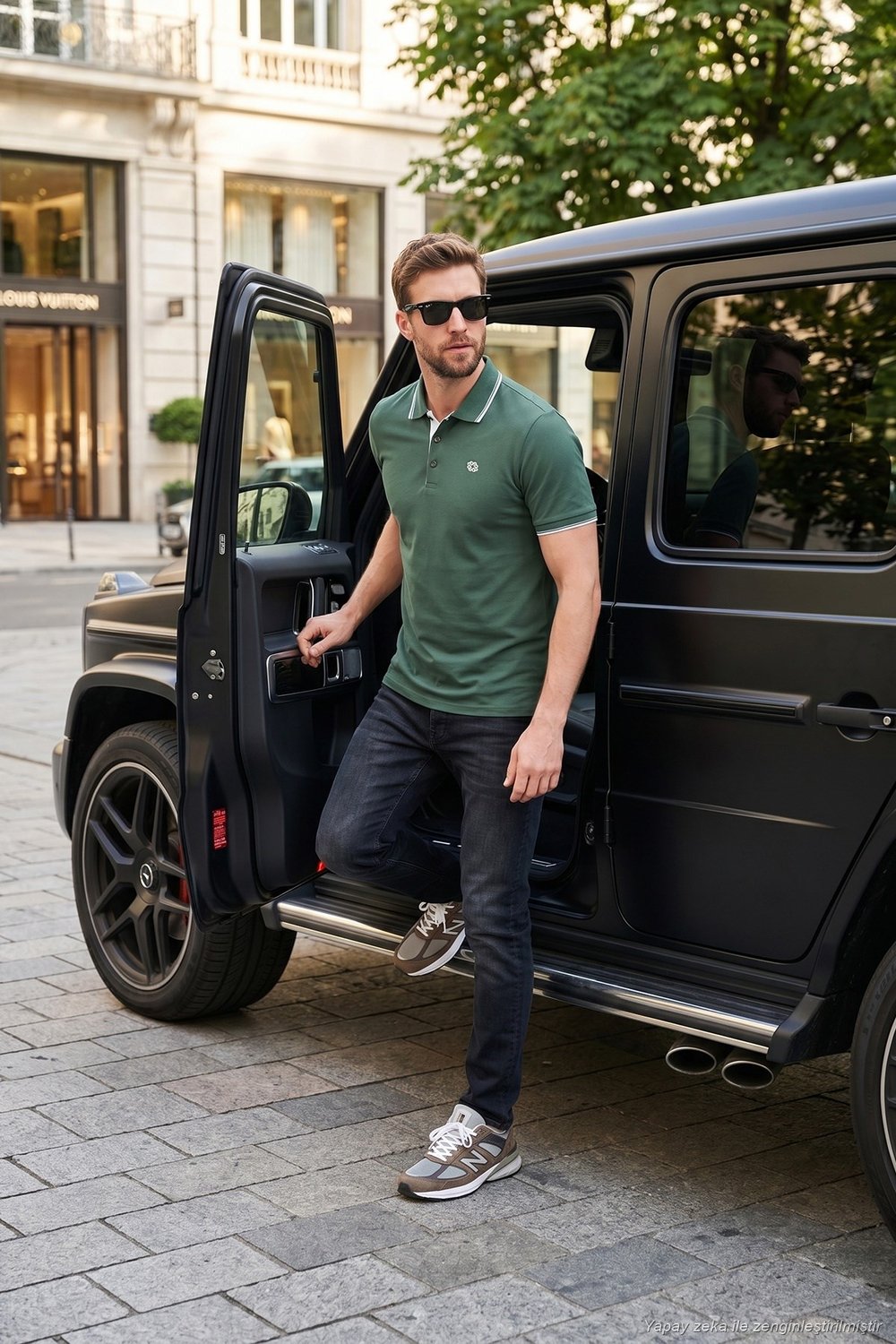 % 100 Pamuk Düğmeli Regular Fit Erkek Polo Yaka T Shirt 5902118 NEFTİ