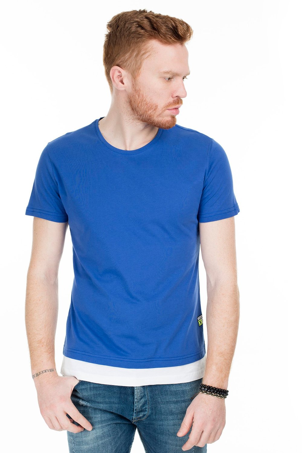 Bisiklet Yaka % 100 Pamuk Erkek T Shirt ABY38102LNS SAKS