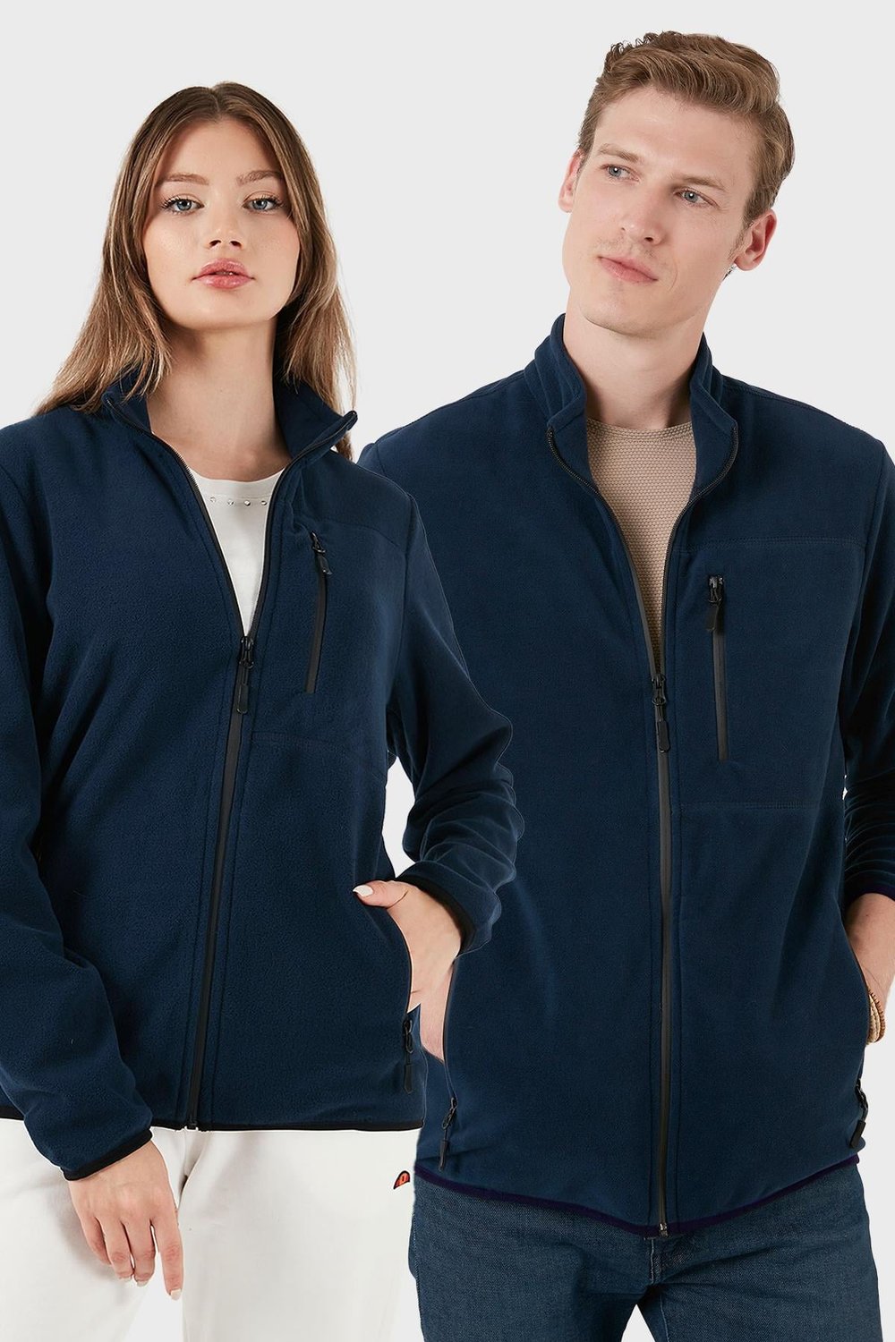 Buratti Slim Fit Cepli Fermuarlı Anti-Pilling Tüylenme Yapmayan Soğuk Geçirmez Polar Unisex Hırka 5906028S1 LACİVERT
