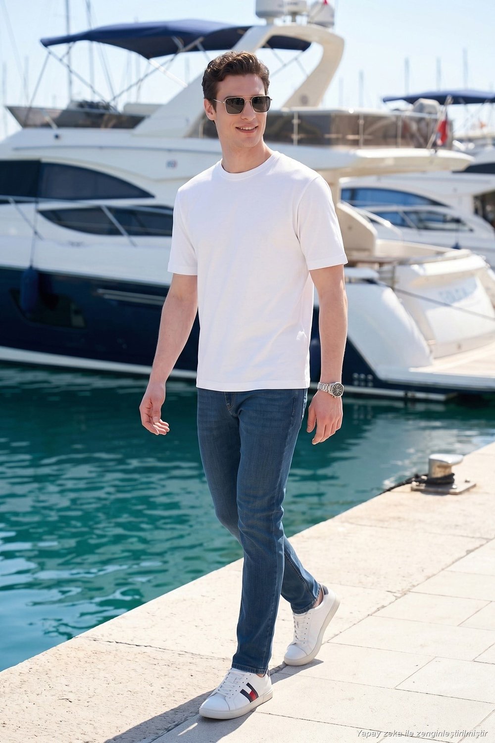 Pamuklu Normal Kalıp Normal Bel Jeans Erkek Kot Pantolon 2203C55PARMA YEŞİL-MAVİ