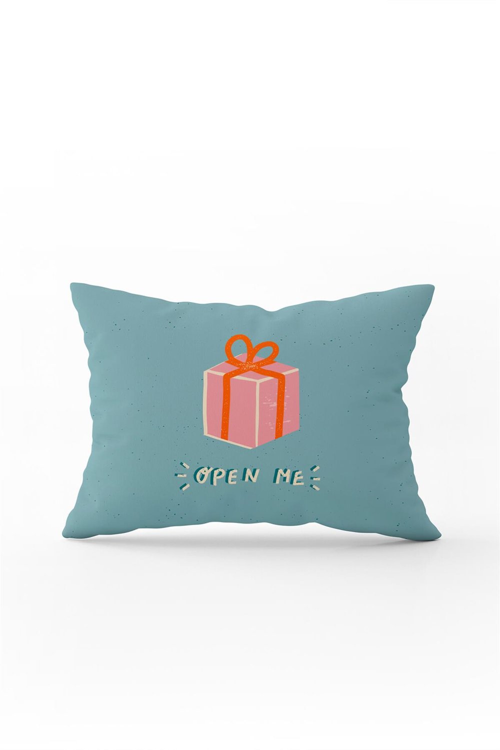 Çift Taraflı 35x50 Mavi Yılbaşı Temalı Kırlent Yastık Kılıfı - CGH212-3550